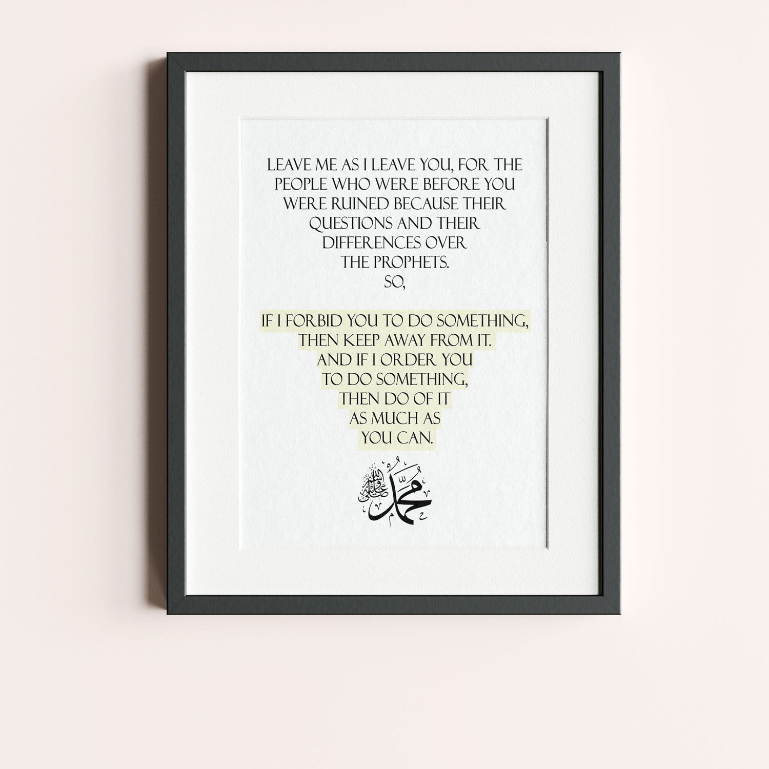 Islamic Lessons from Prophet Muhammad -Print